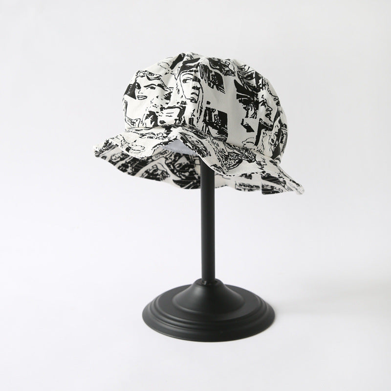 Wholesale Cotton Anime Graffiti Bucket Hat